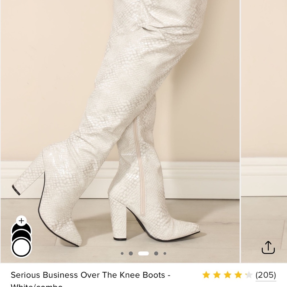 White Over The Knee Boots